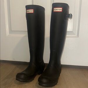Hunter Black Tall Rain Boots